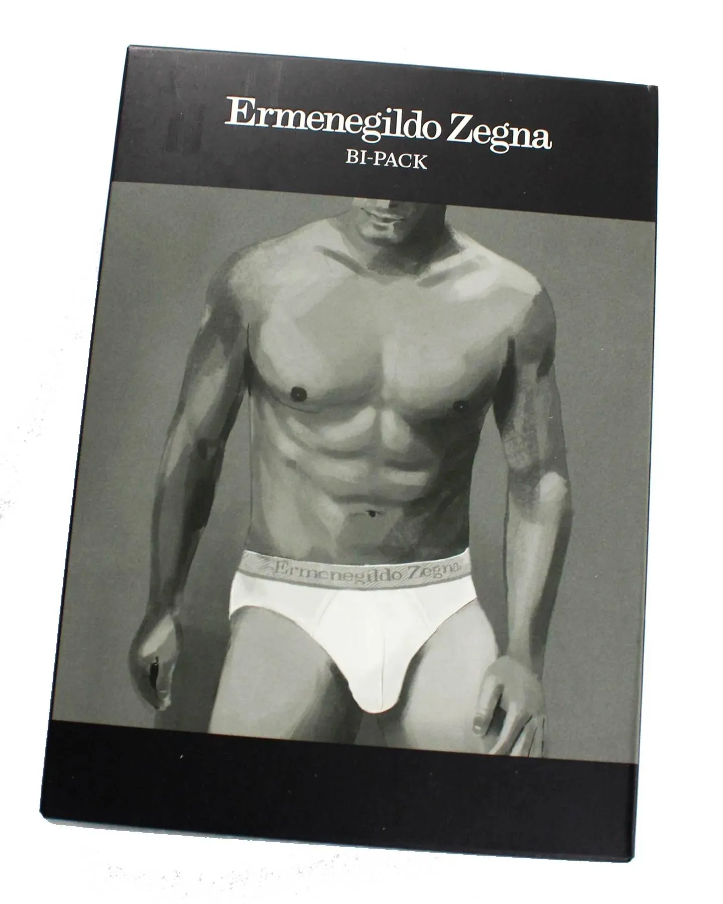 Ermenegildo Zegna Men Underwear White Stretch Cotton Midi Brief 2 Pack XL