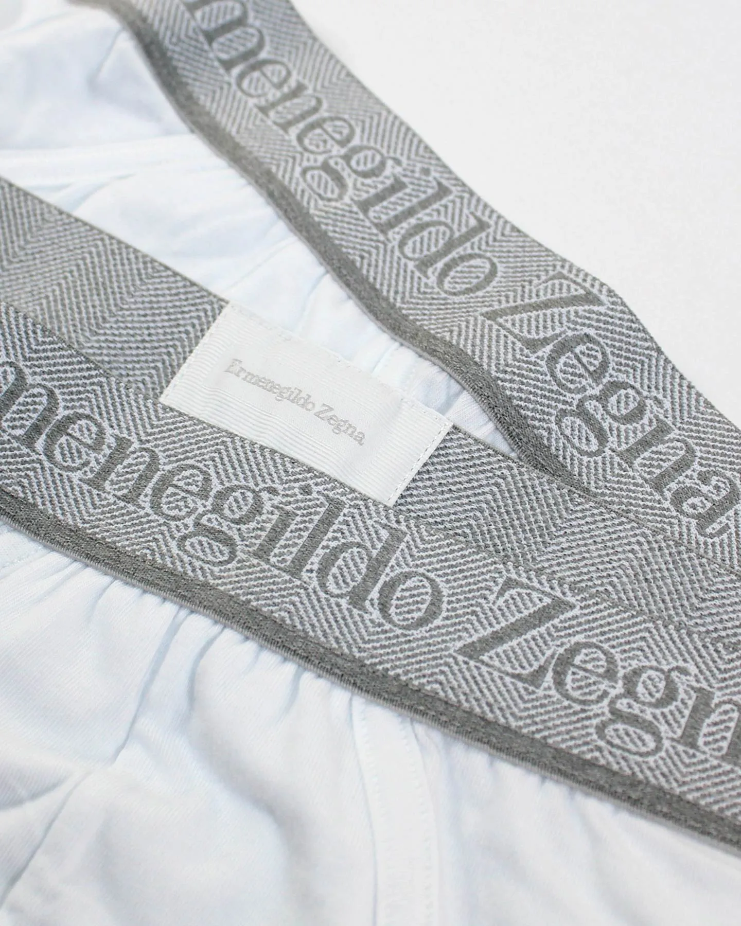 Ermenegildo Zegna Men Underwear White Stretch Cotton Midi Brief 2 Pack XL