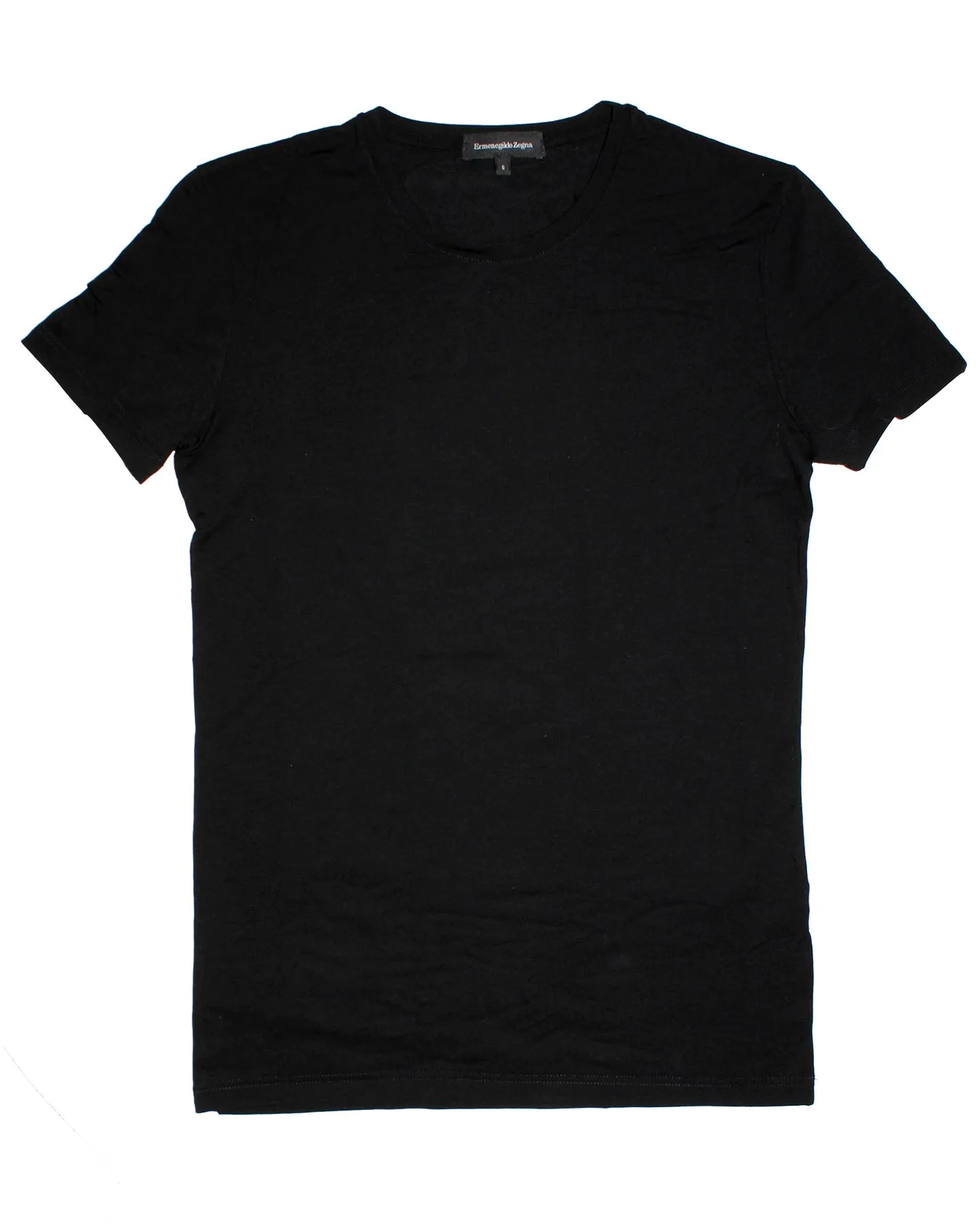 Ermenegildo Zegna T-Shirt Round Neck Black Micromodal L