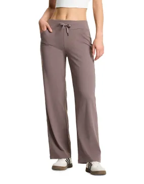 Essential Wide Leg Yoga Pants (Taupe)