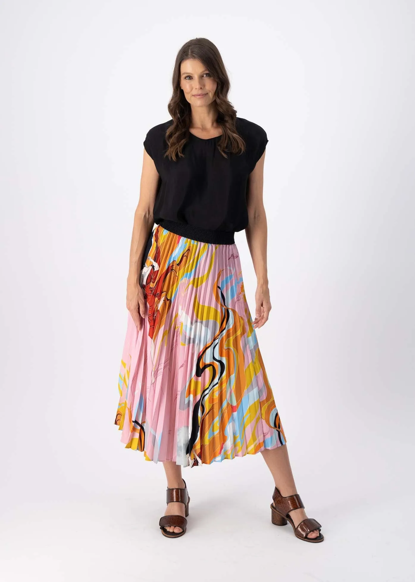 Faith Pleated Skirt Pink