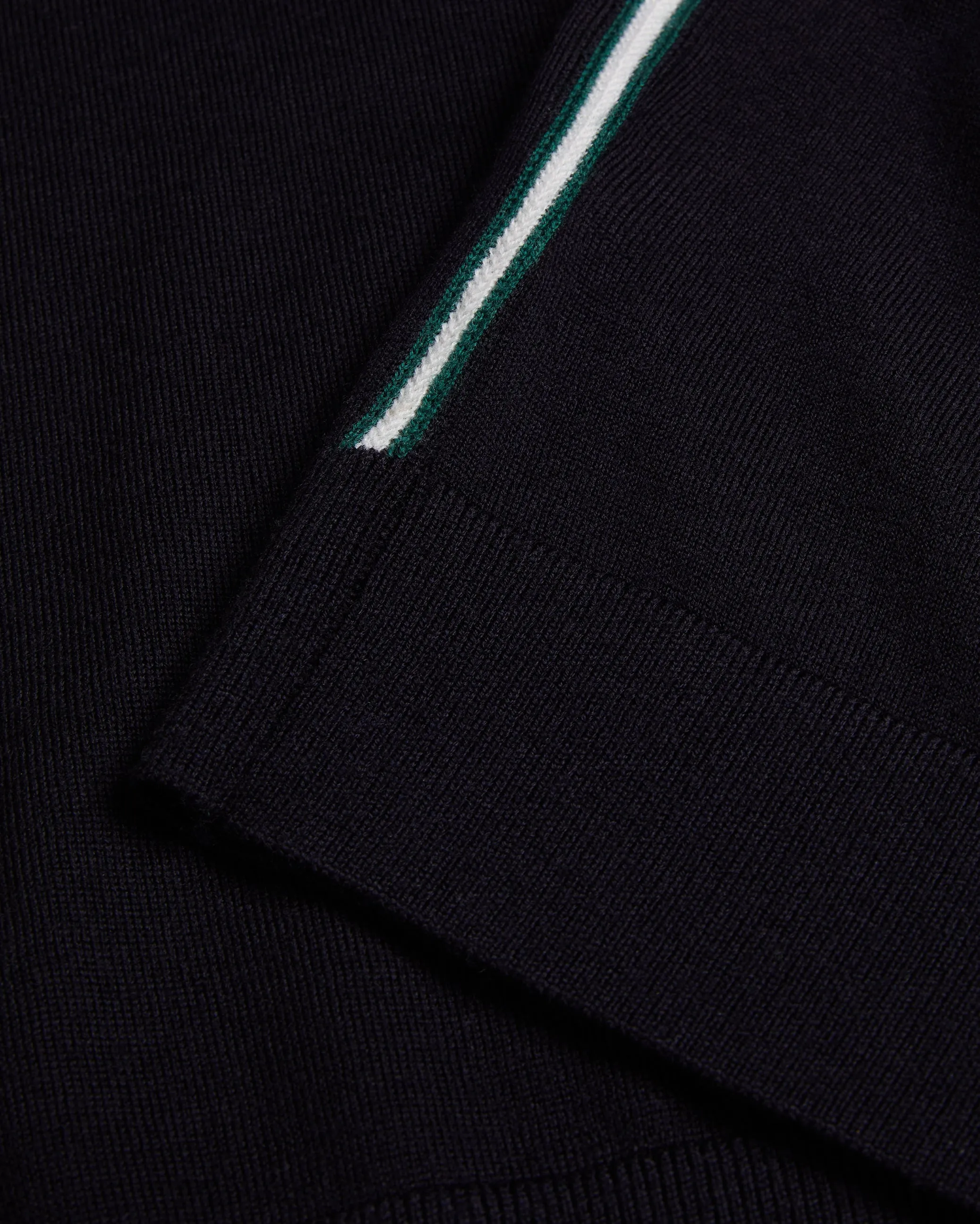 Fashbee Ls Branded Merino Half Zip Navy