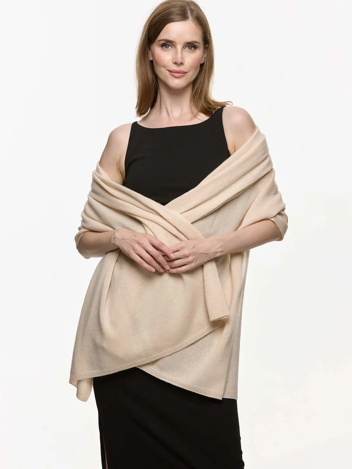 FlexKnit Cream Cashmere Wrap