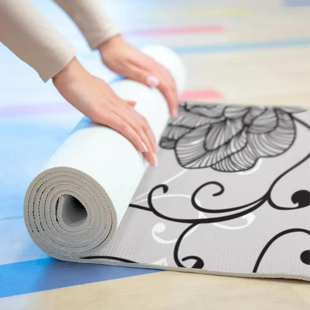 Floral Yoga Mat - Custom Print Lightweight Foam Mat [24"x72"x0.25"]