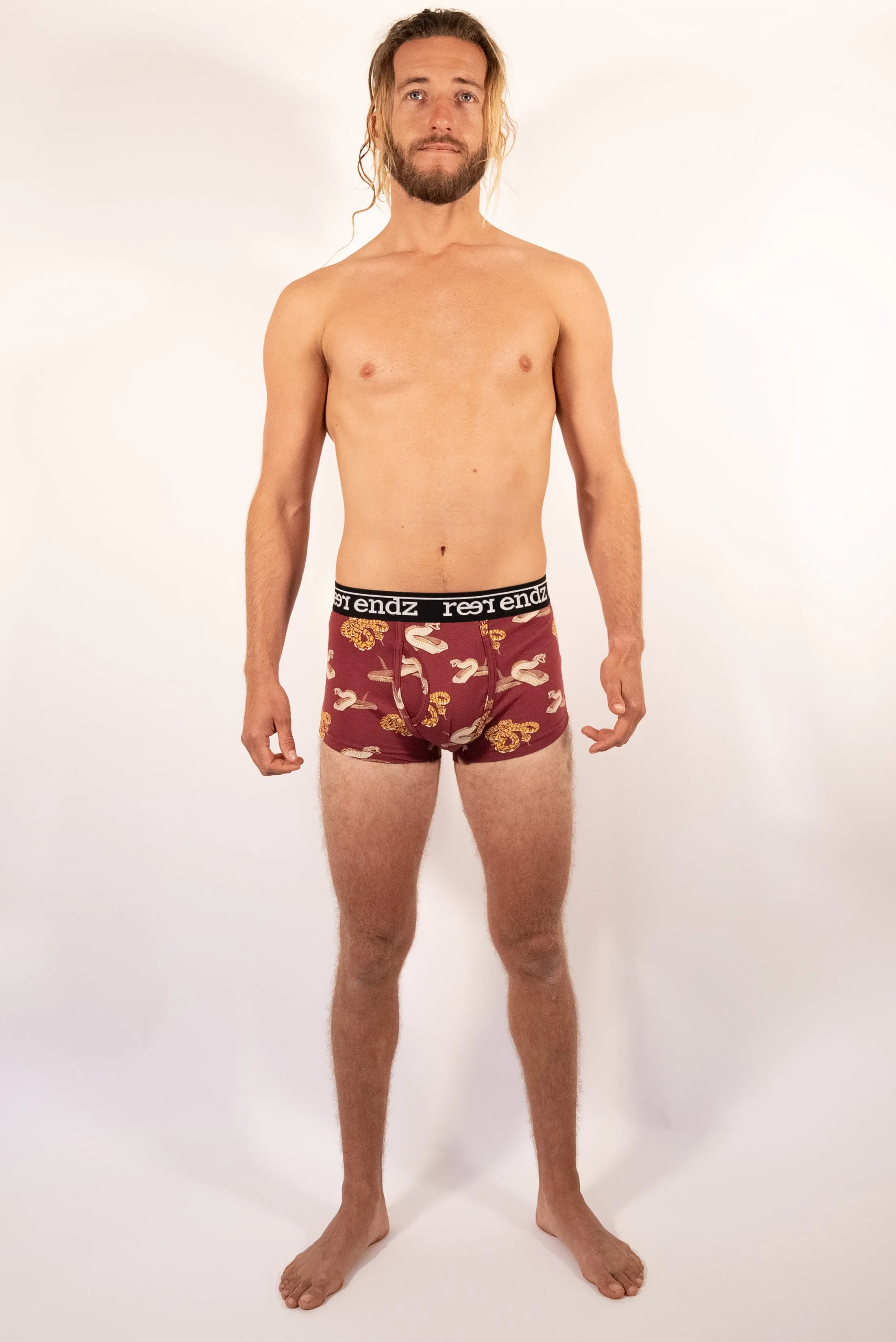 Fly Front Trunk - Slither - Maroon