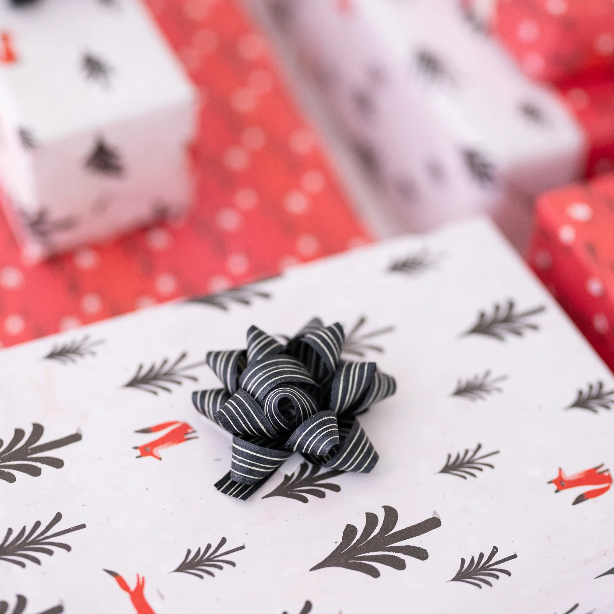 Fox Forest & Snowdrops /  Winter Holiday Gift Wrap Set