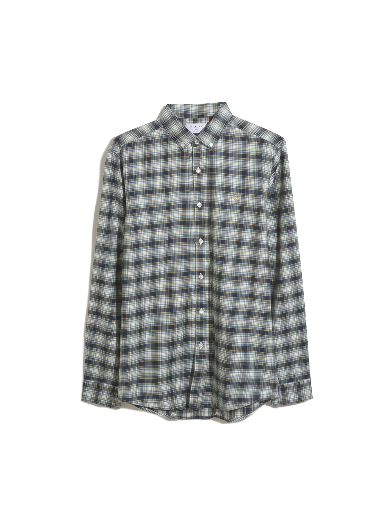 Fraser Slim Fit Check Long Sleeve Shirt In Brook Blue