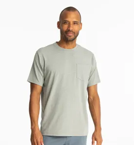 Free Fly Men's Bamboo Flex Pocket Tee / Heather Agave Green