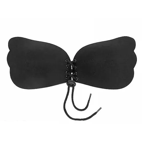 FreeBra Lace Up Adhesive Bra Black