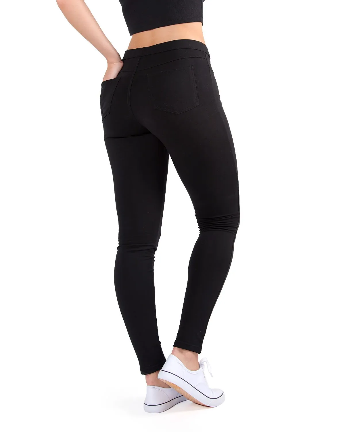 French Terry Cotton Blend Yoga Pants