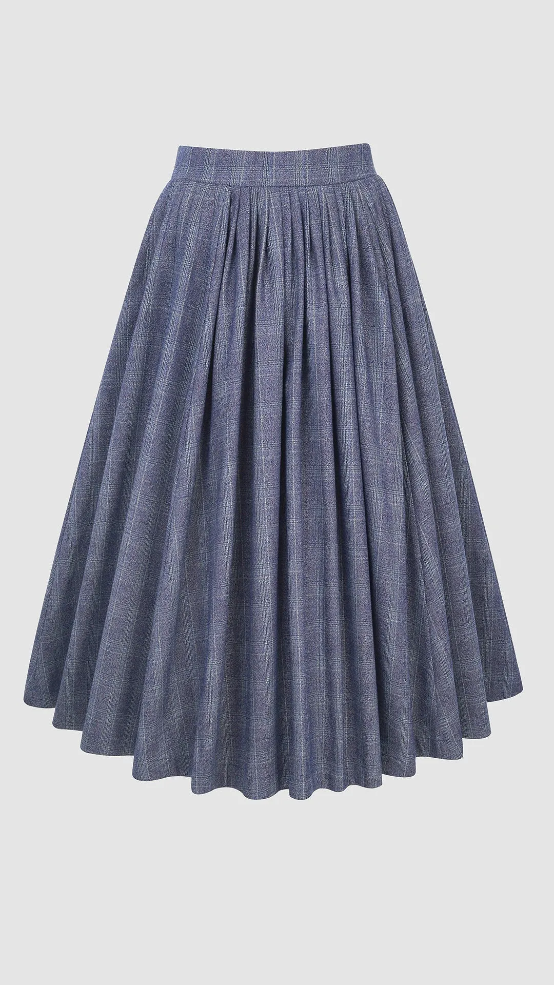 Future 4 | Tartan Wool Skirt in Blue