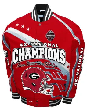 Georgia Bulldogs Red NCAA 4 Time Champions Back To Back Nationals Champions