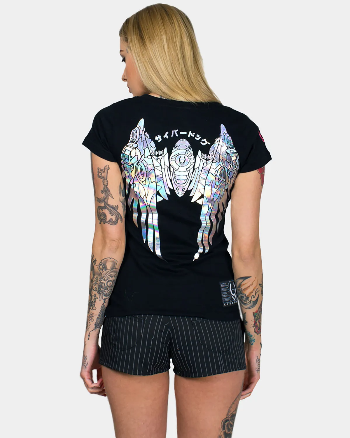 GIRLS GUARDIAN ANGEL HOLOGRAPHIC T-SHIRT