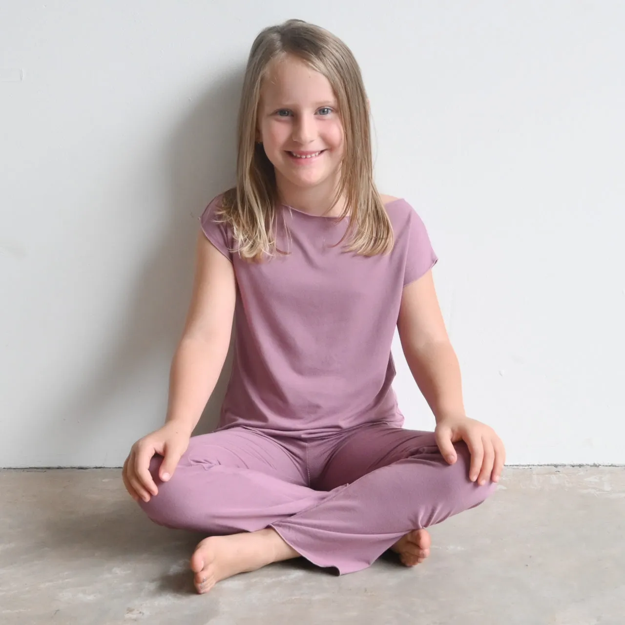 Girl's Square Cut T-shirt - 4 years to Tween by KOBOMO Bamboo