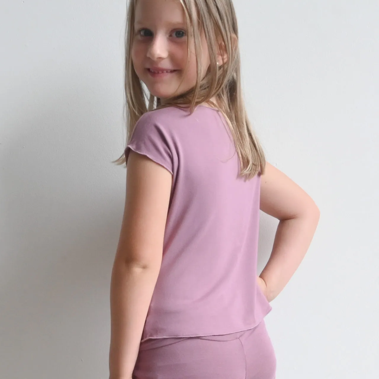 Girl's Square Cut T-shirt - 4 years to Tween by KOBOMO Bamboo