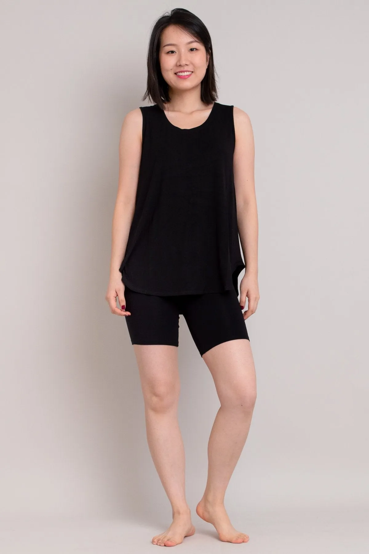 Hallie Shorts, Black, Bamboo