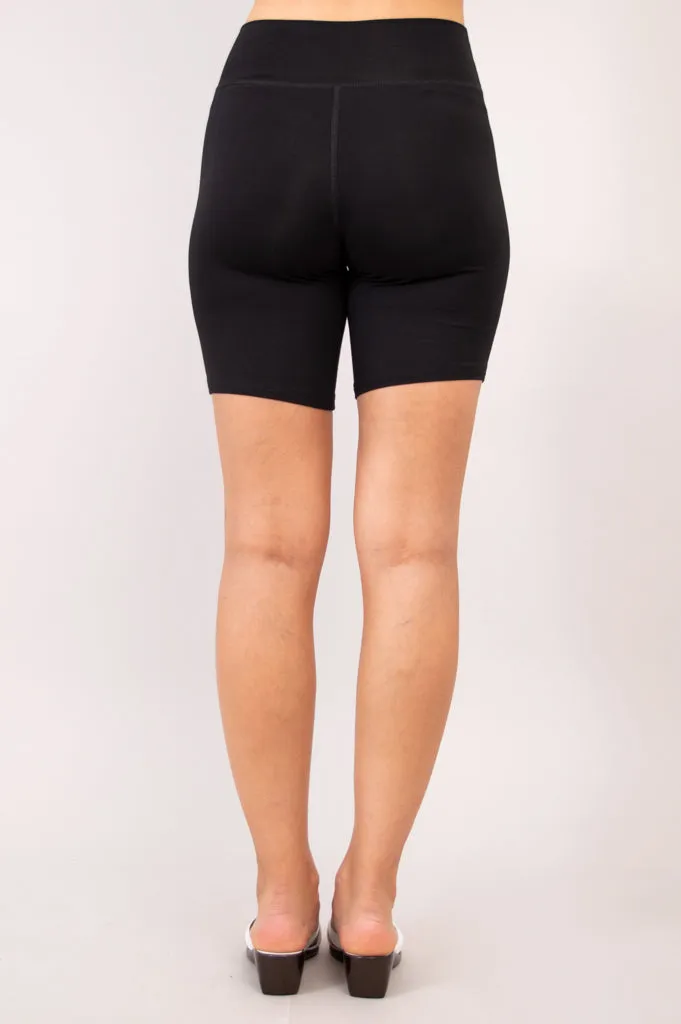 Hallie Shorts, Black, Bamboo