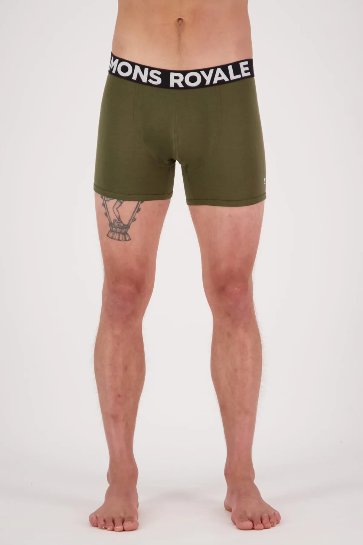 Hold 'em Shorty Merino Boxer - Dark Olive