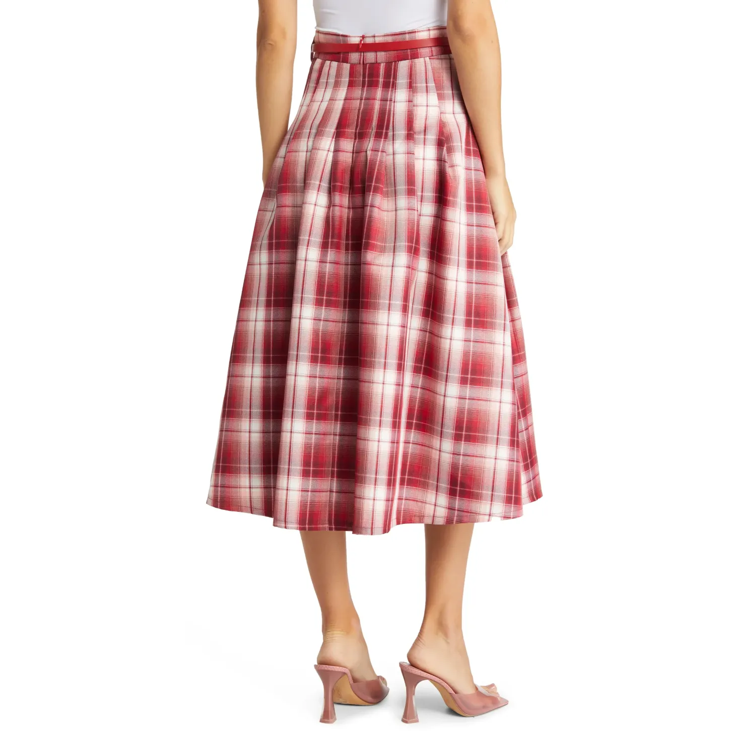 Jess Plaid Pleated Skirt