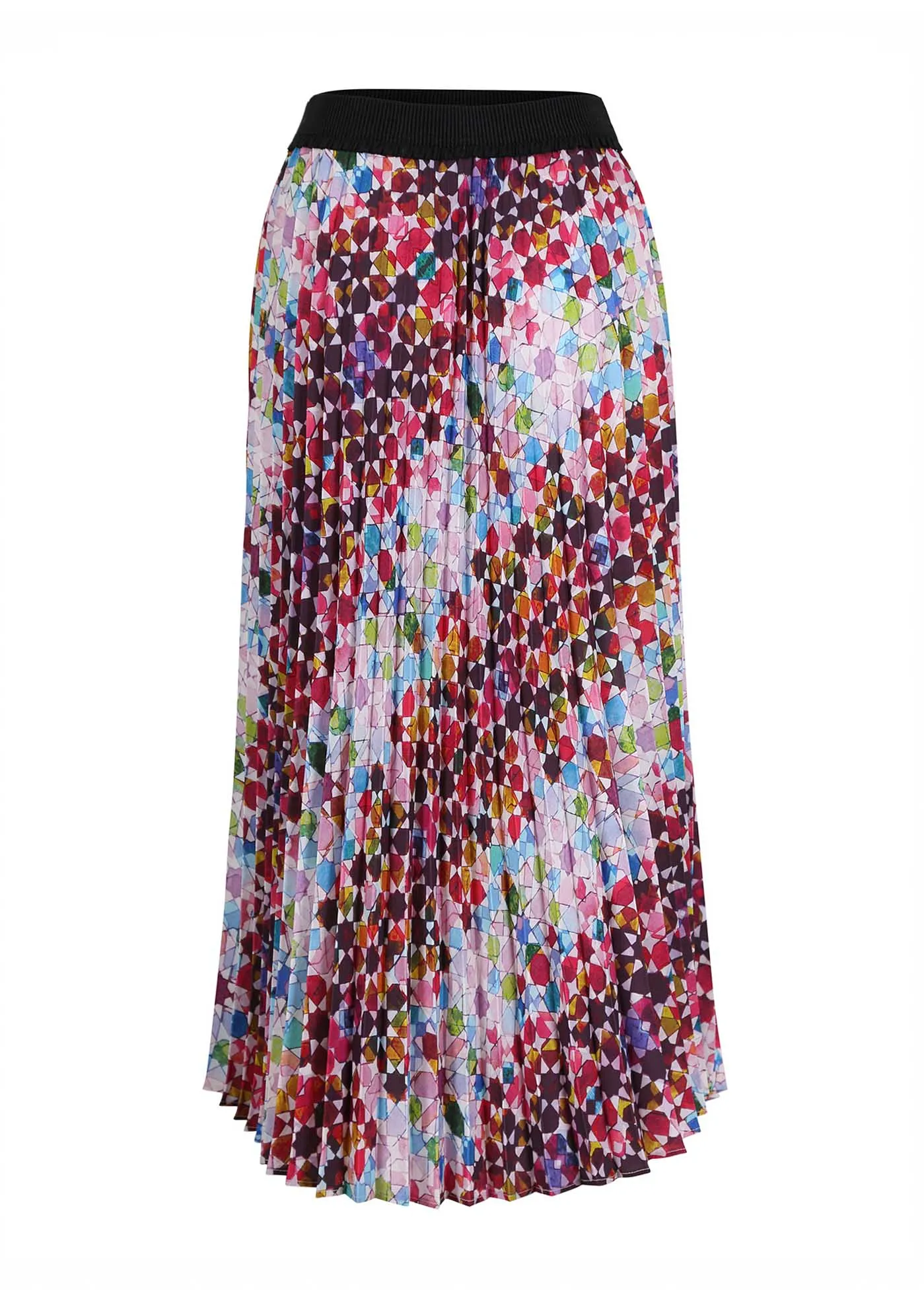 Kaleidoscope Pleated Skirt Pink