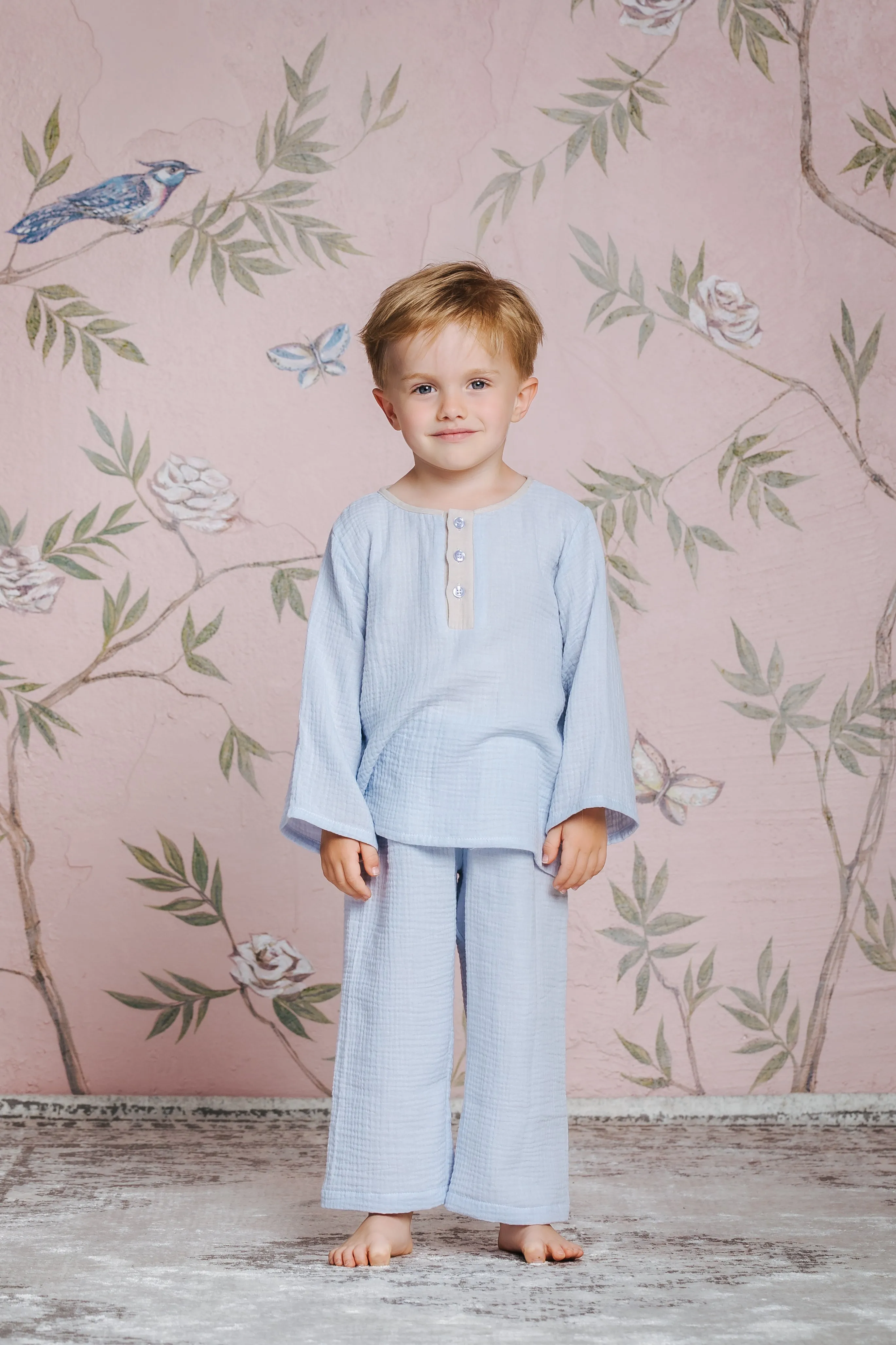 KARL - CHILDREN'S ICY BLUE PYJAMA SET