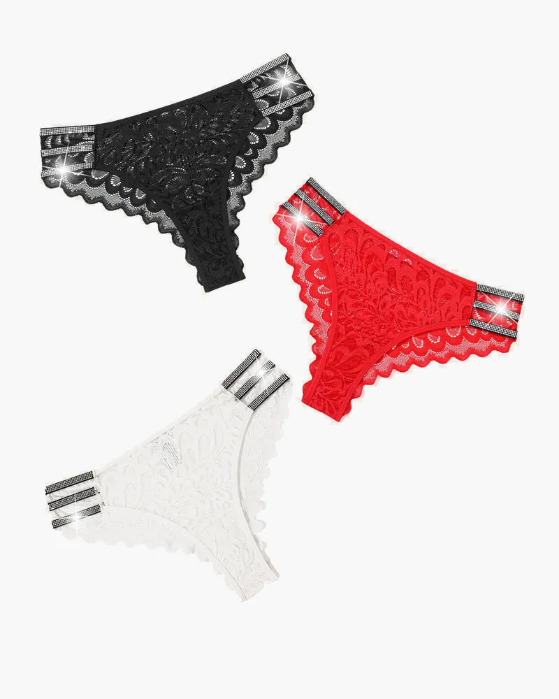 Lace Glitter Panty Cheeky Underwear