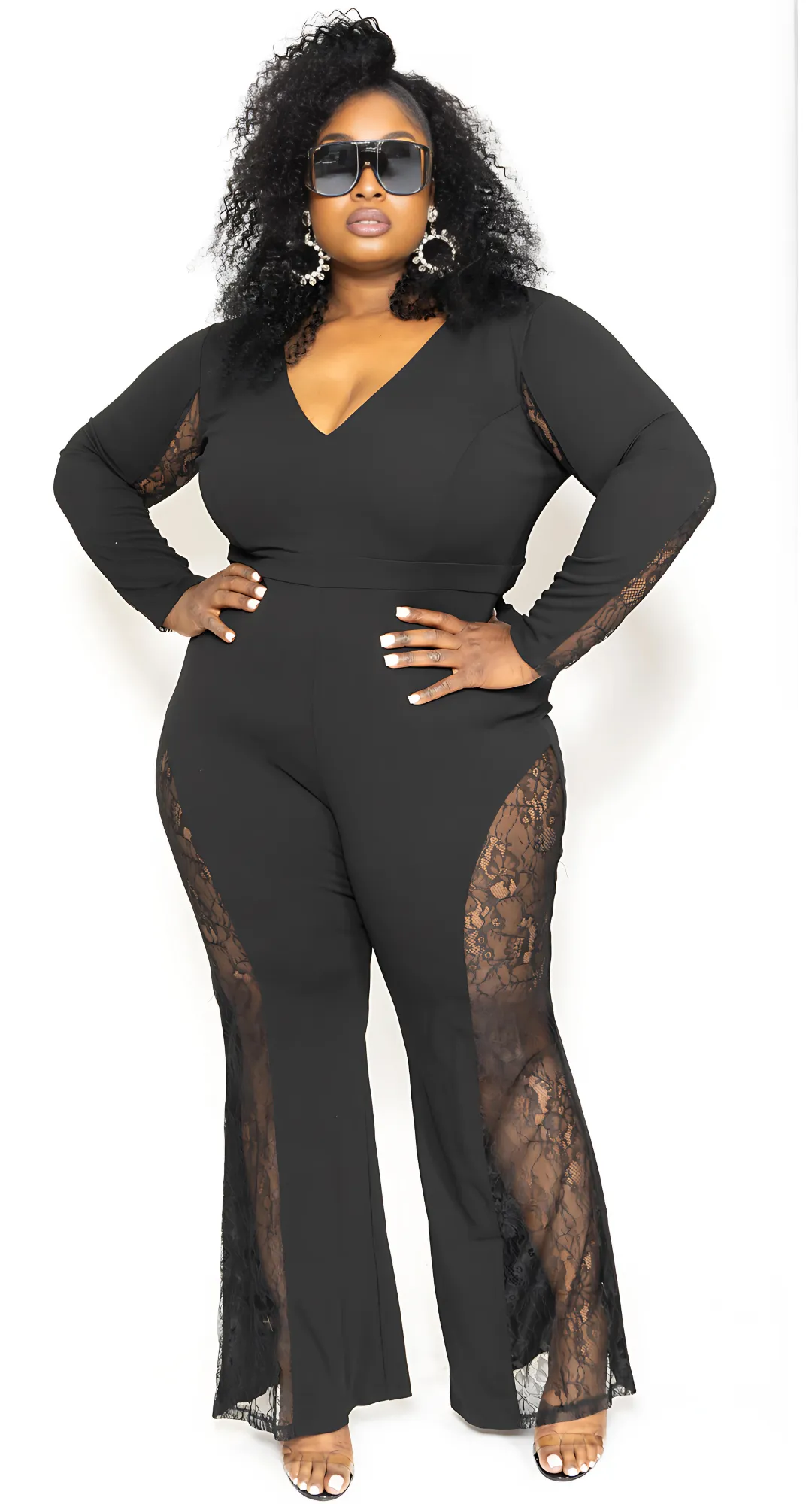 Lacie Black Bell Bottom Jumpsuit