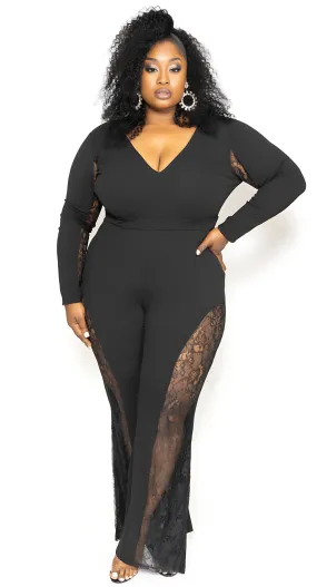 Lacie Black Bell Bottom Jumpsuit