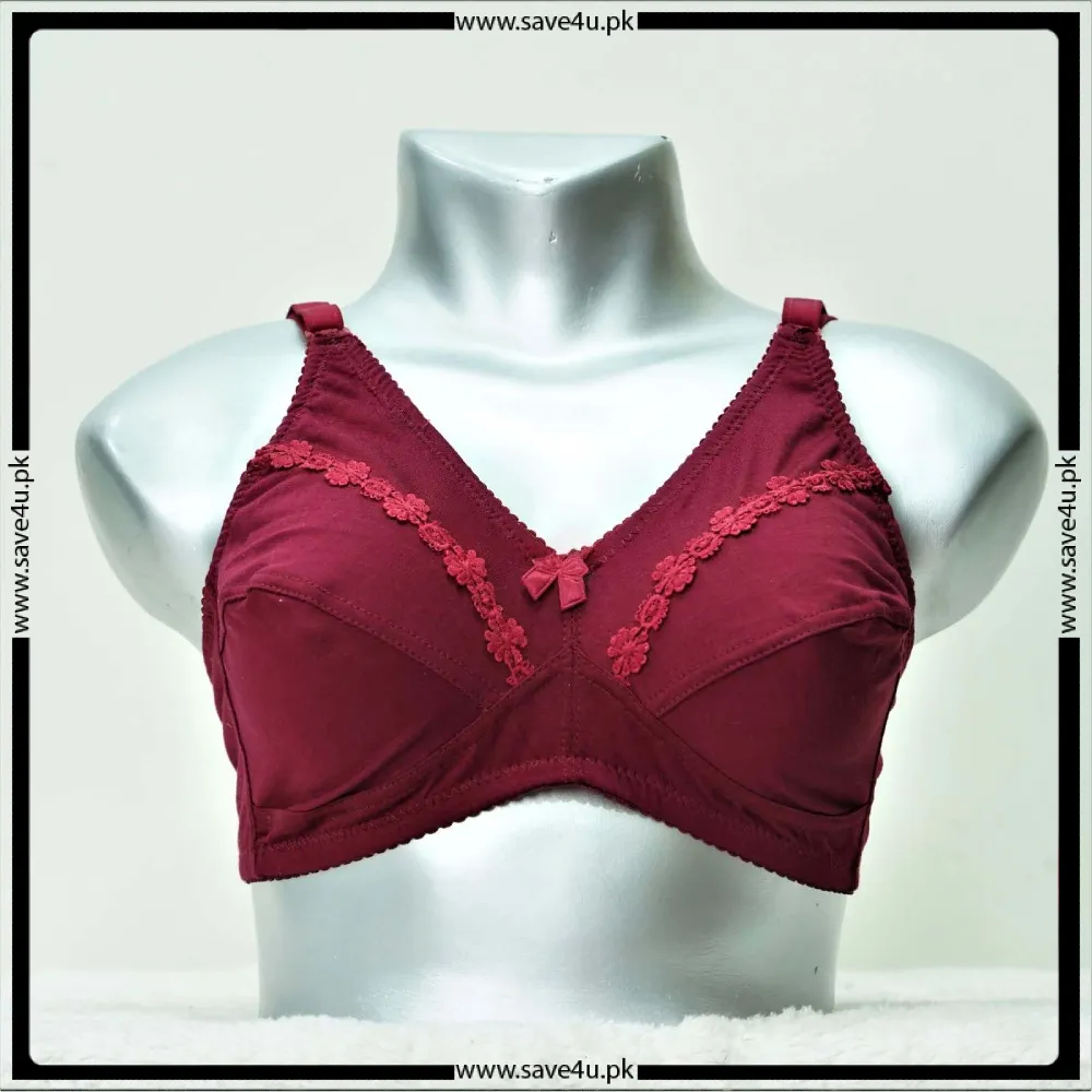 Ladies's Soft Cotton Non-Padded Wireless Comfy Bra