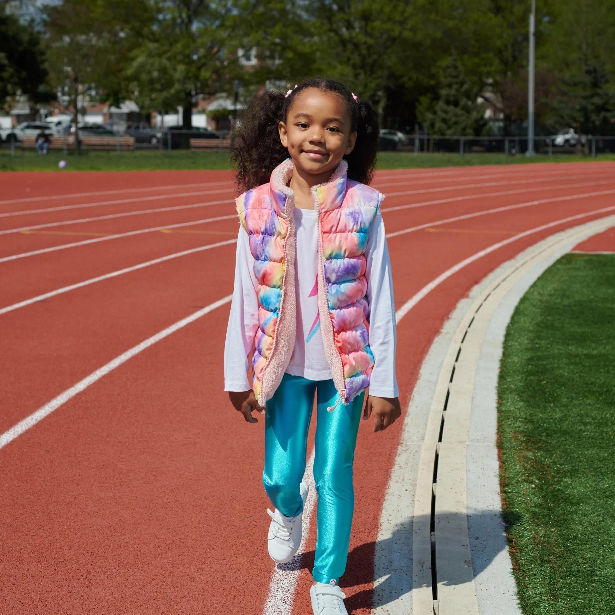 Leggings | Metallic Aqua