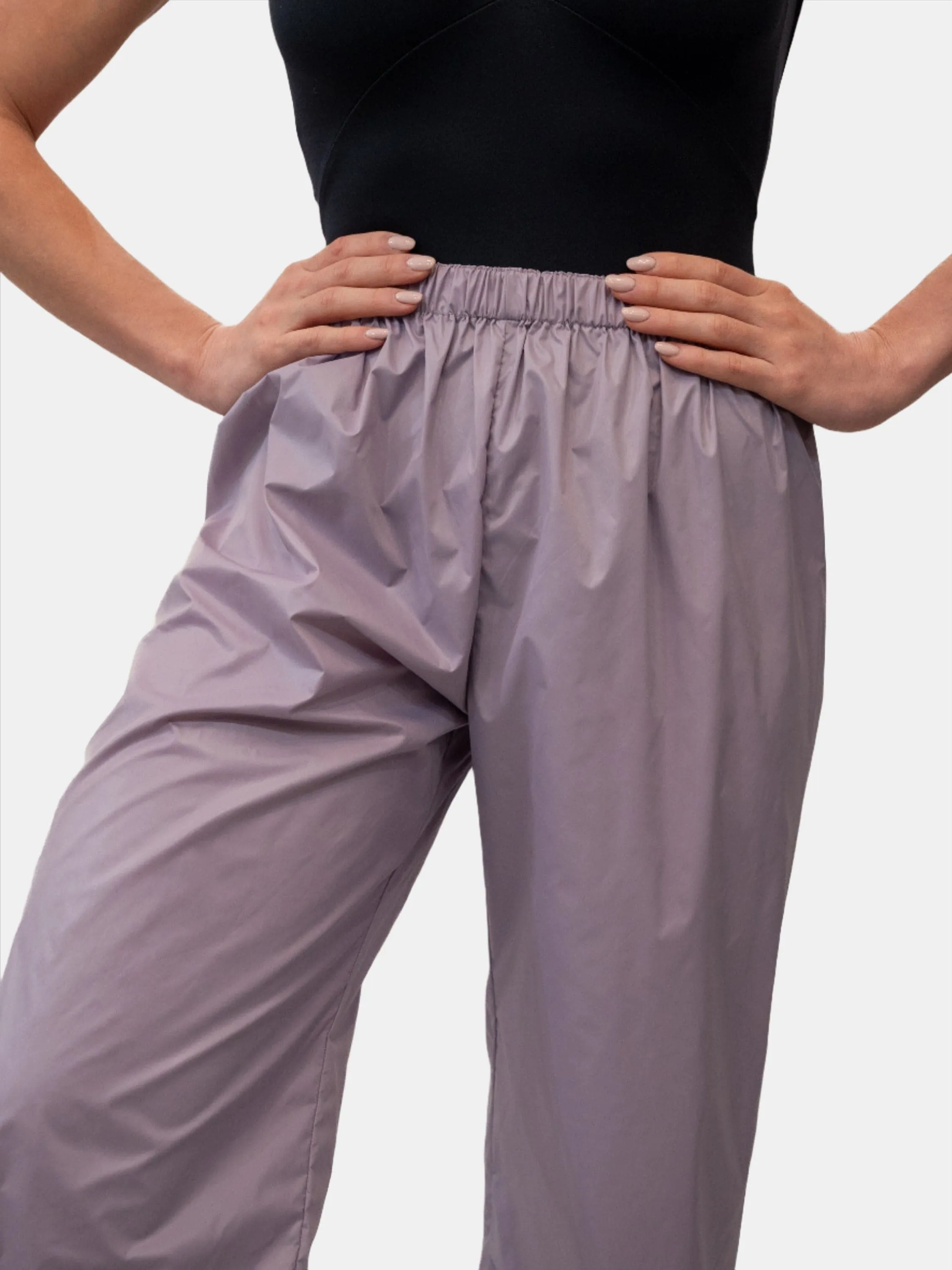 Light Mauve Warm-Up Dance Trash Bag Pants MP5003