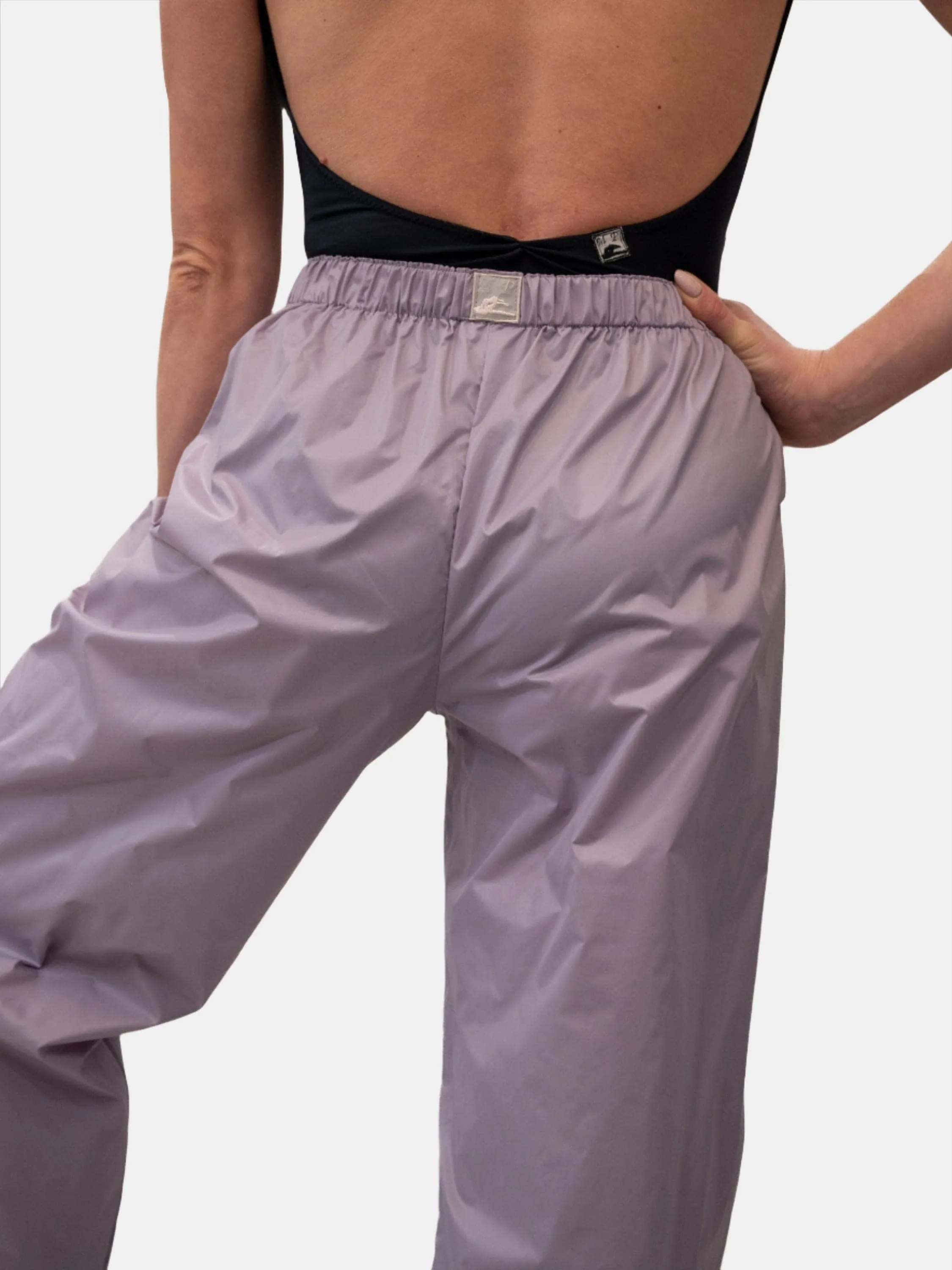 Light Mauve Warm-Up Dance Trash Bag Pants MP5003