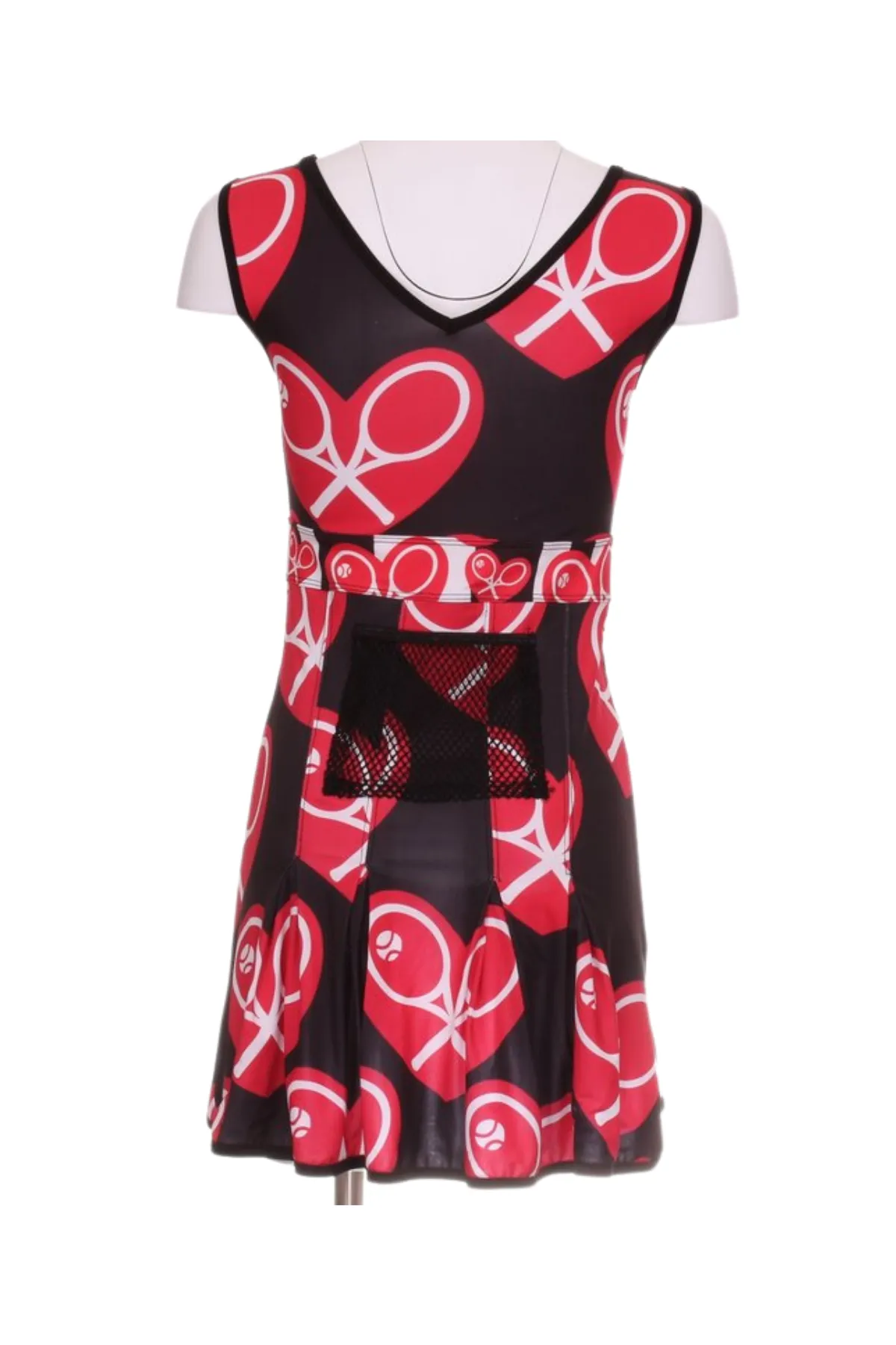 Limited Huge Heart   Rackets on Black Angelina Dress