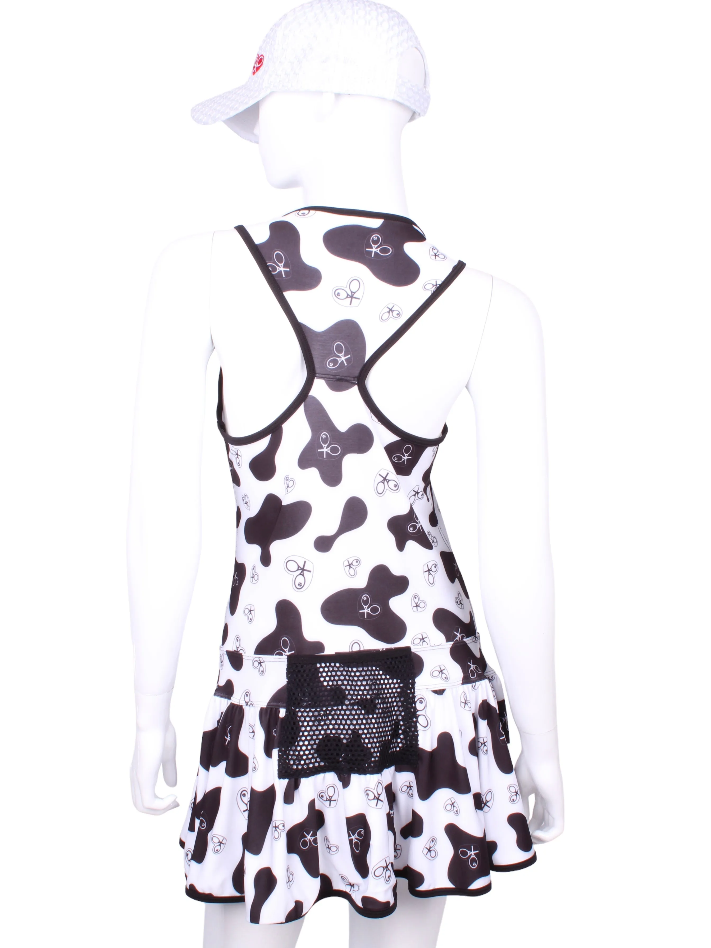 Limited V1 Cow Print Sandra Dee Court To Cocktails Tennis Dress