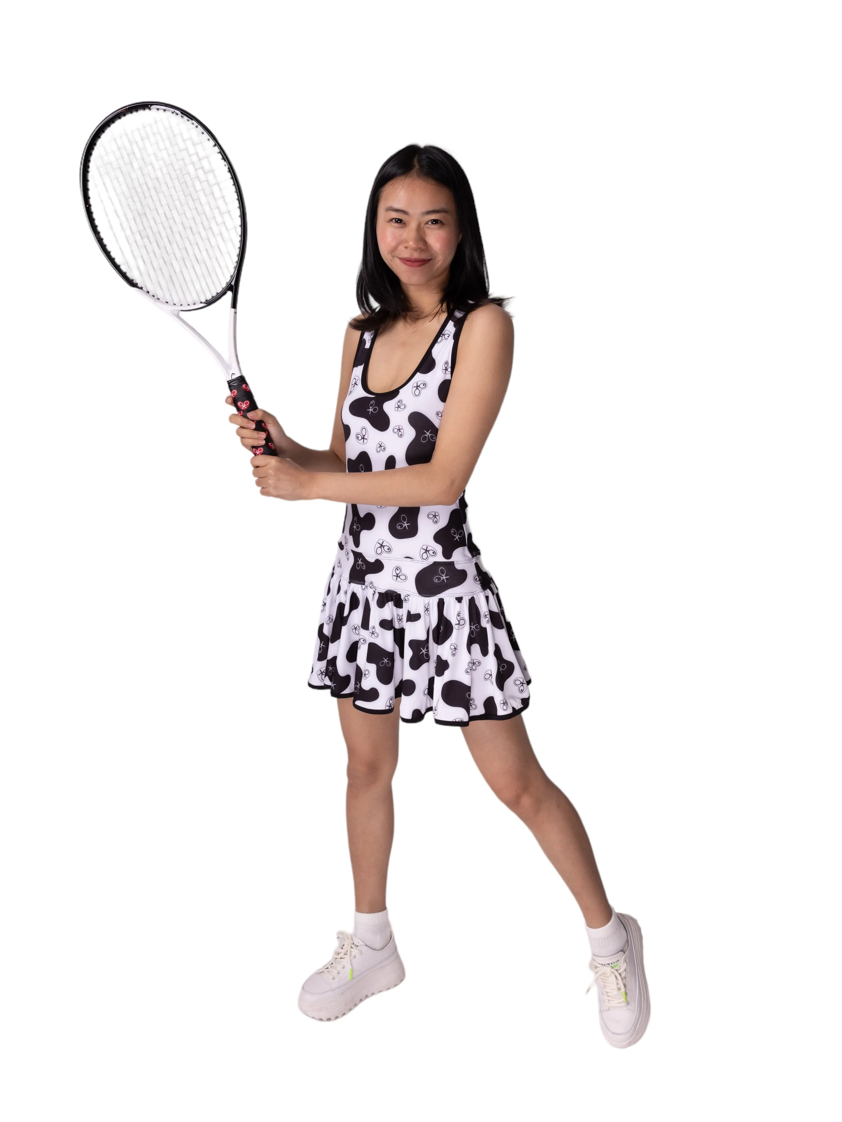 Limited V1 Cow Print Sandra Dee Court To Cocktails Tennis Dress