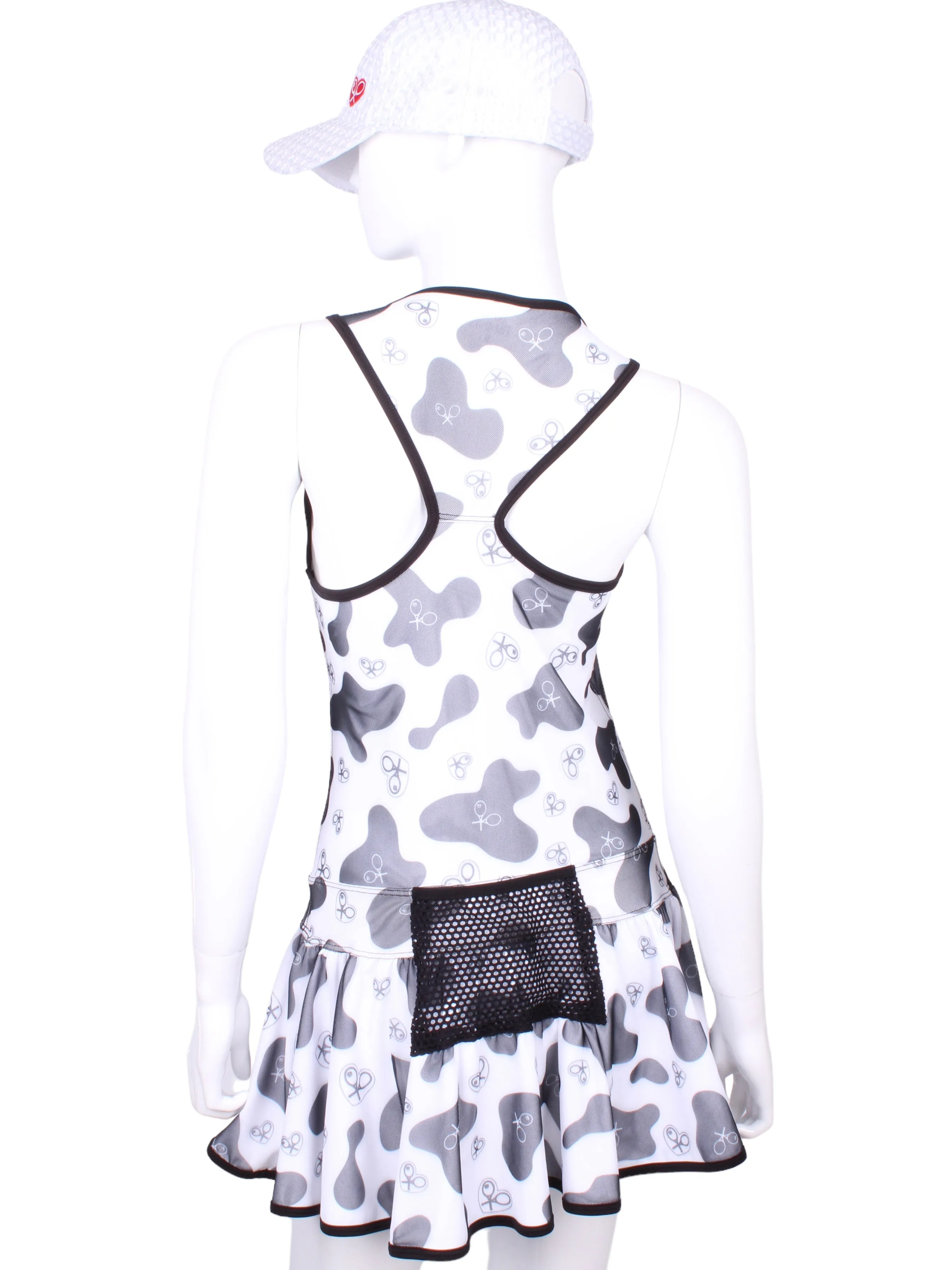 Limited V1 Cow Print Sandra Dee Court To Cocktails Tennis Dress