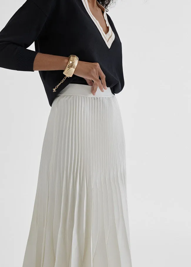 Lola Casademunt Pleated Midi Skirt