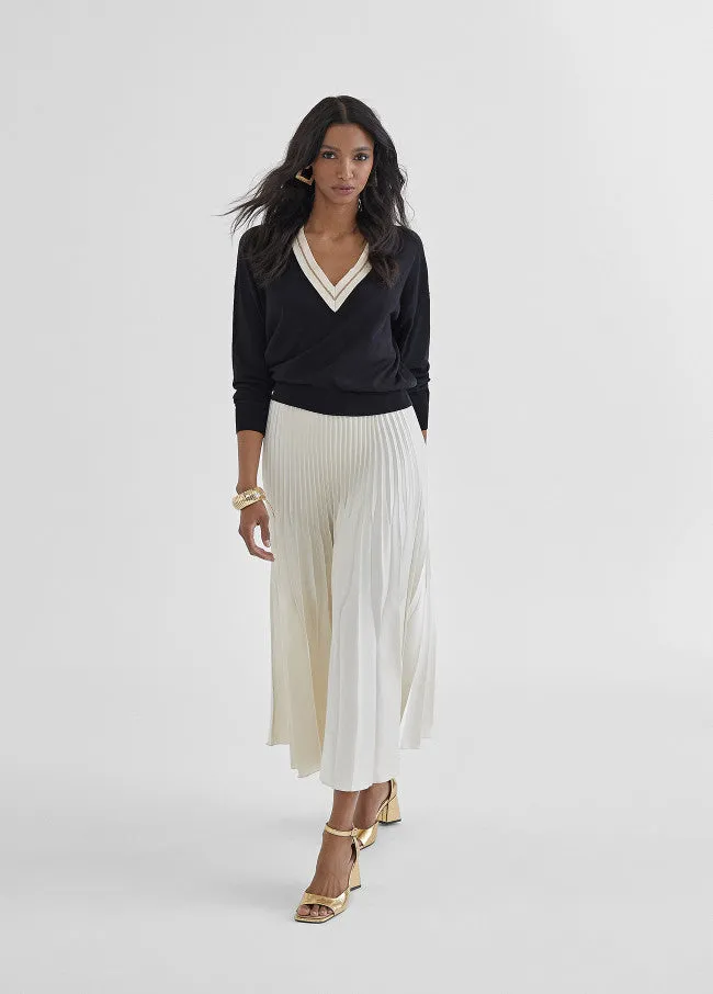 Lola Casademunt Pleated Midi Skirt