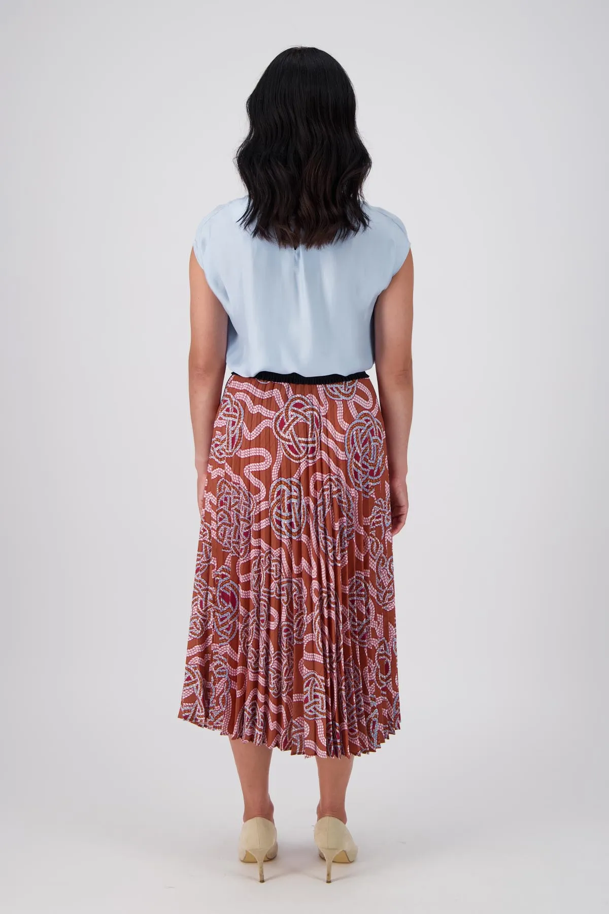 Loveknots Pleated Skirt Caramel