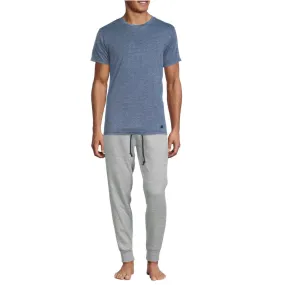 Lucky Brand Men’s 2-Piece Soft Cotton Blend PJ Tee and Pants Lounge Set