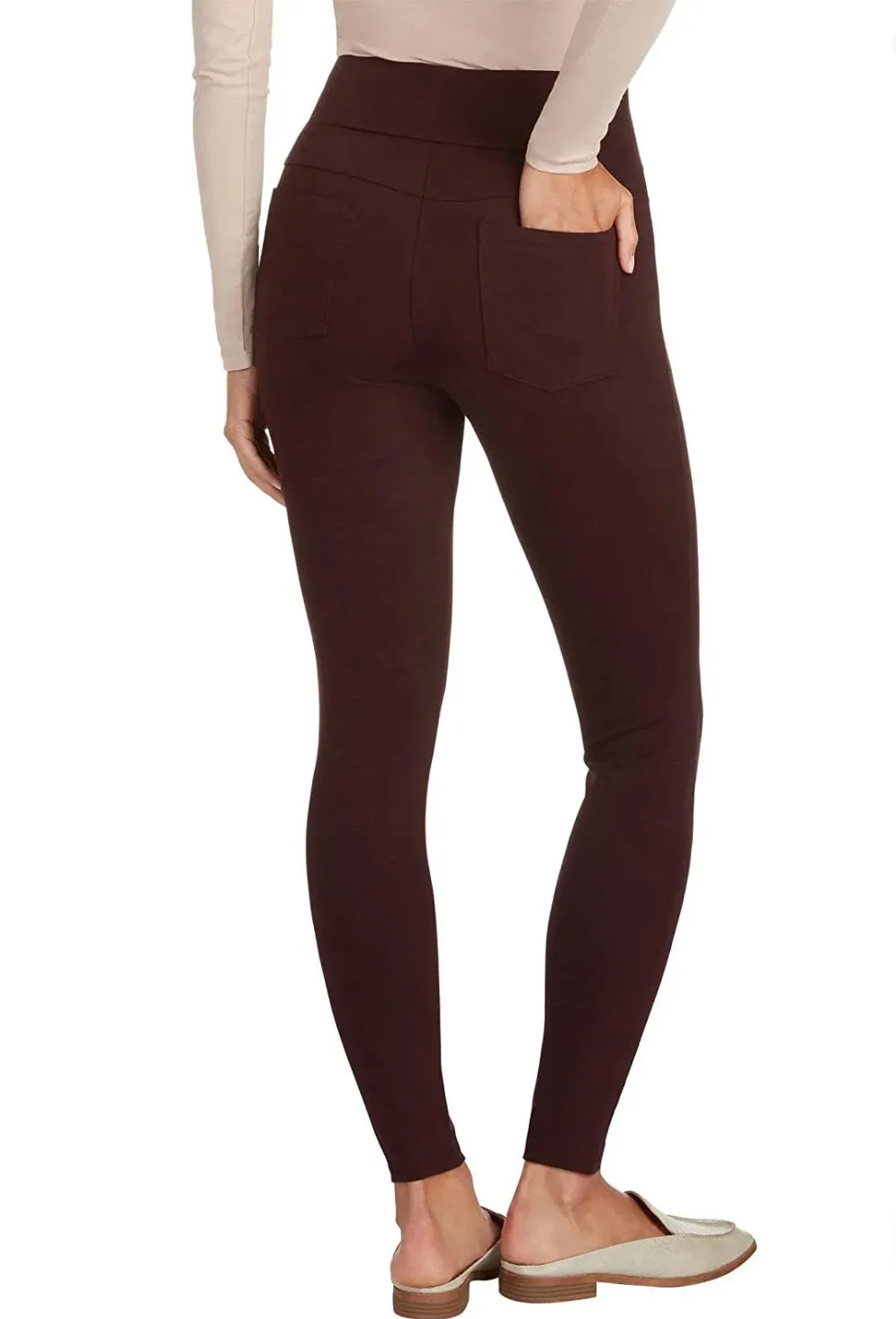 Matty M High Waist Pull On Slub Skinny Leggings Size: S