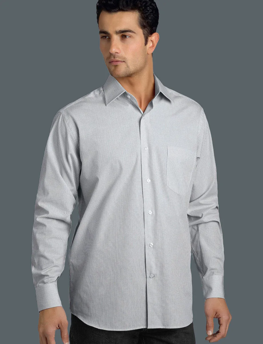 Mens Mini Check Business Shirt