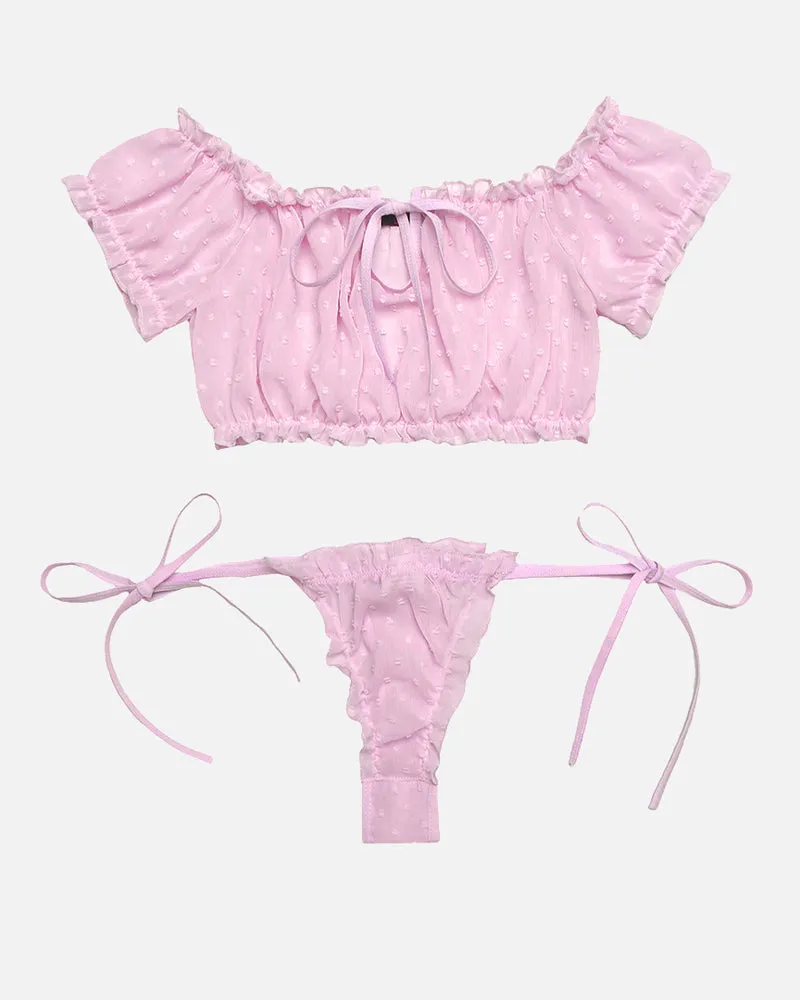 Mesh Butterfly Bra and Panty Set