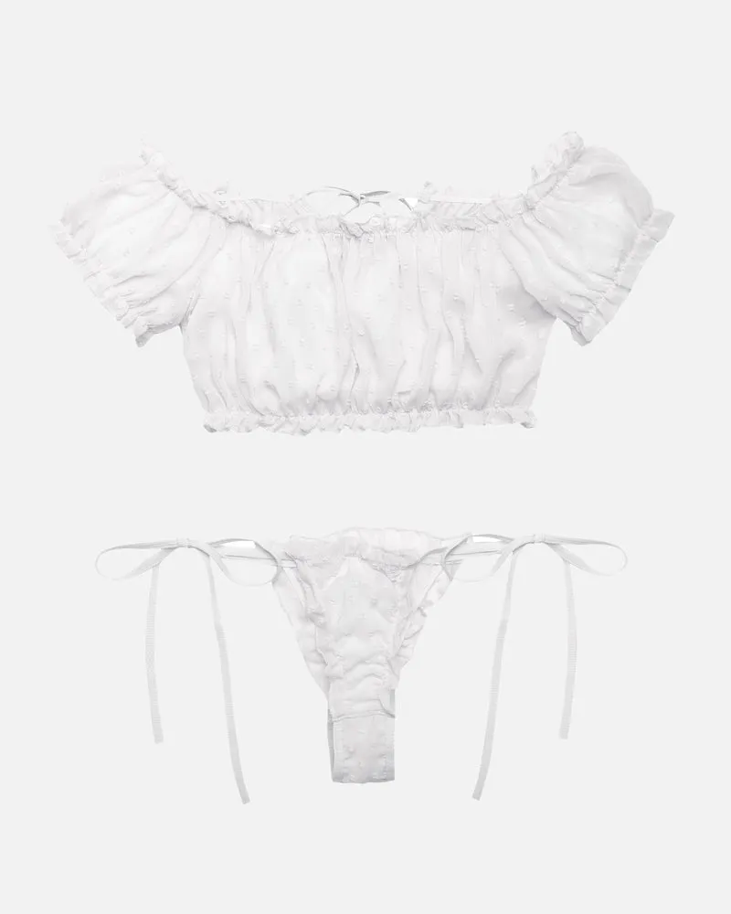 Mesh Butterfly Bra and Panty Set