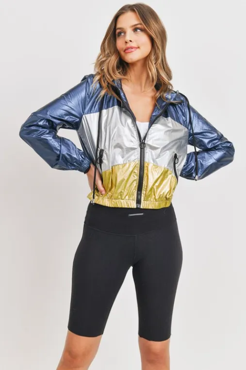 Metallic Colorblock Jacket