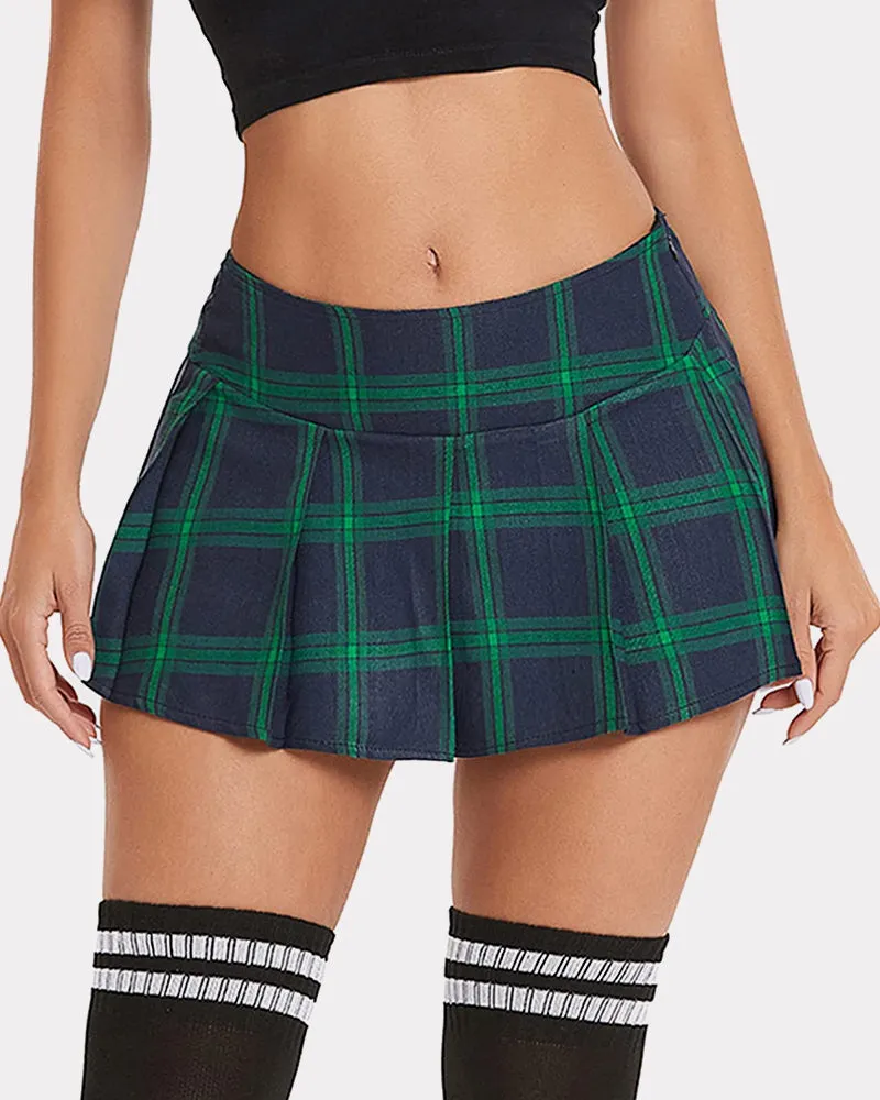 Mini Pleated Skirts Mini Plaid Skirt