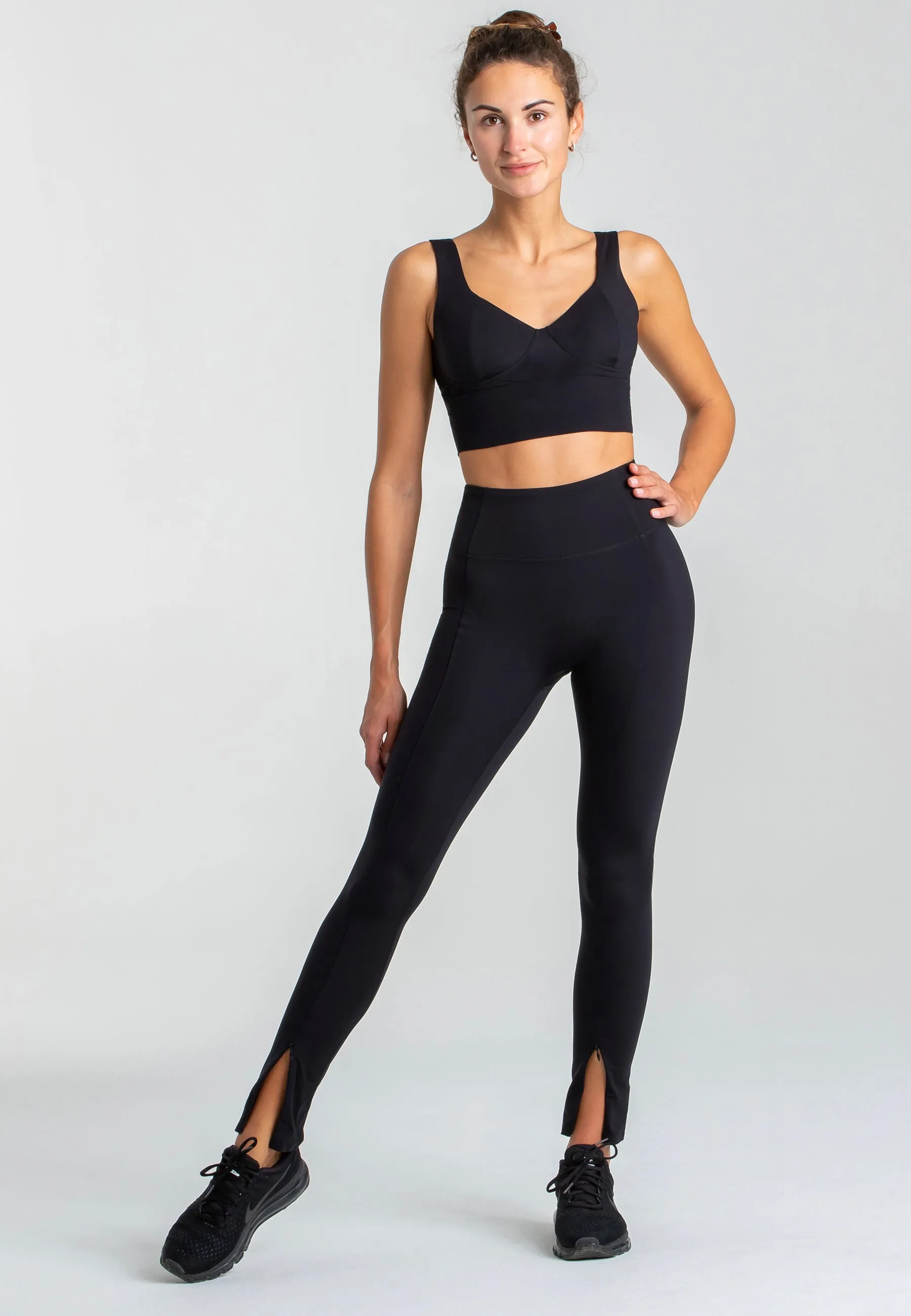 Move Flared Leggings mit hohem Bund - Schwarz