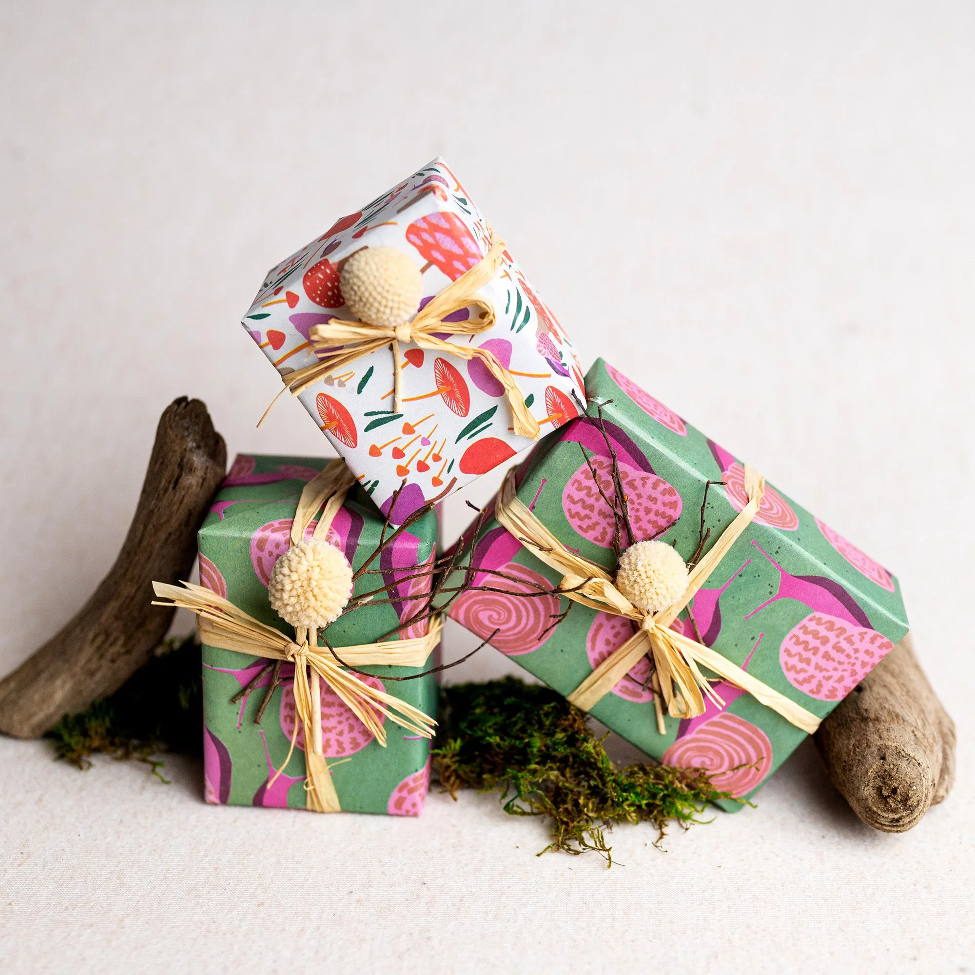 Mushrooms and Snails /  Everyday Gift Wrap Set