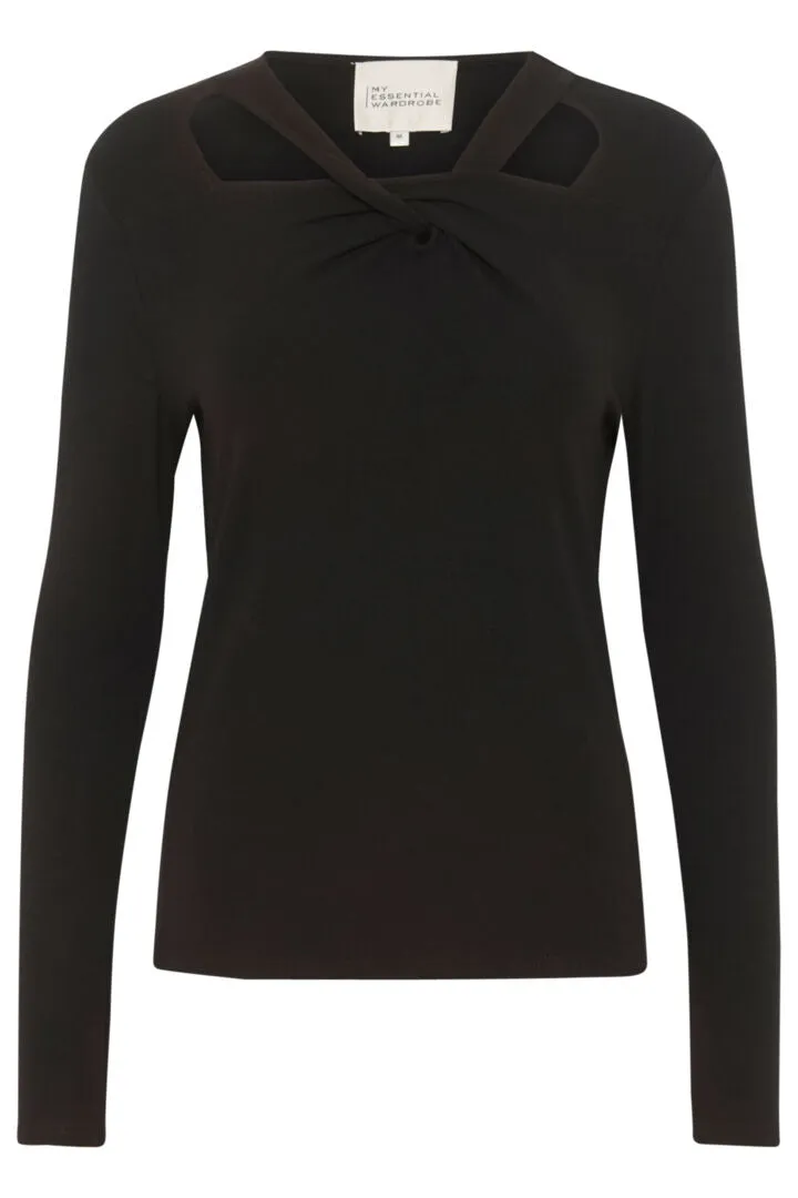 My Essential Wardrobe Nupti Knot Blouse in Black