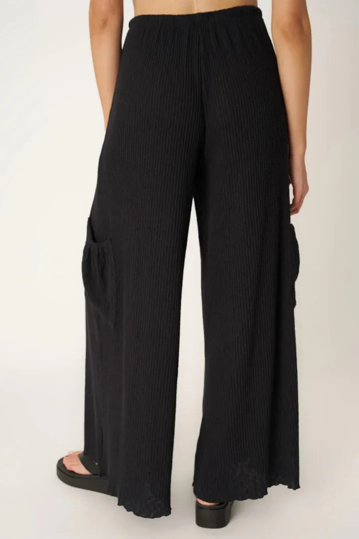 Never Better Textured Wide Leg Pant